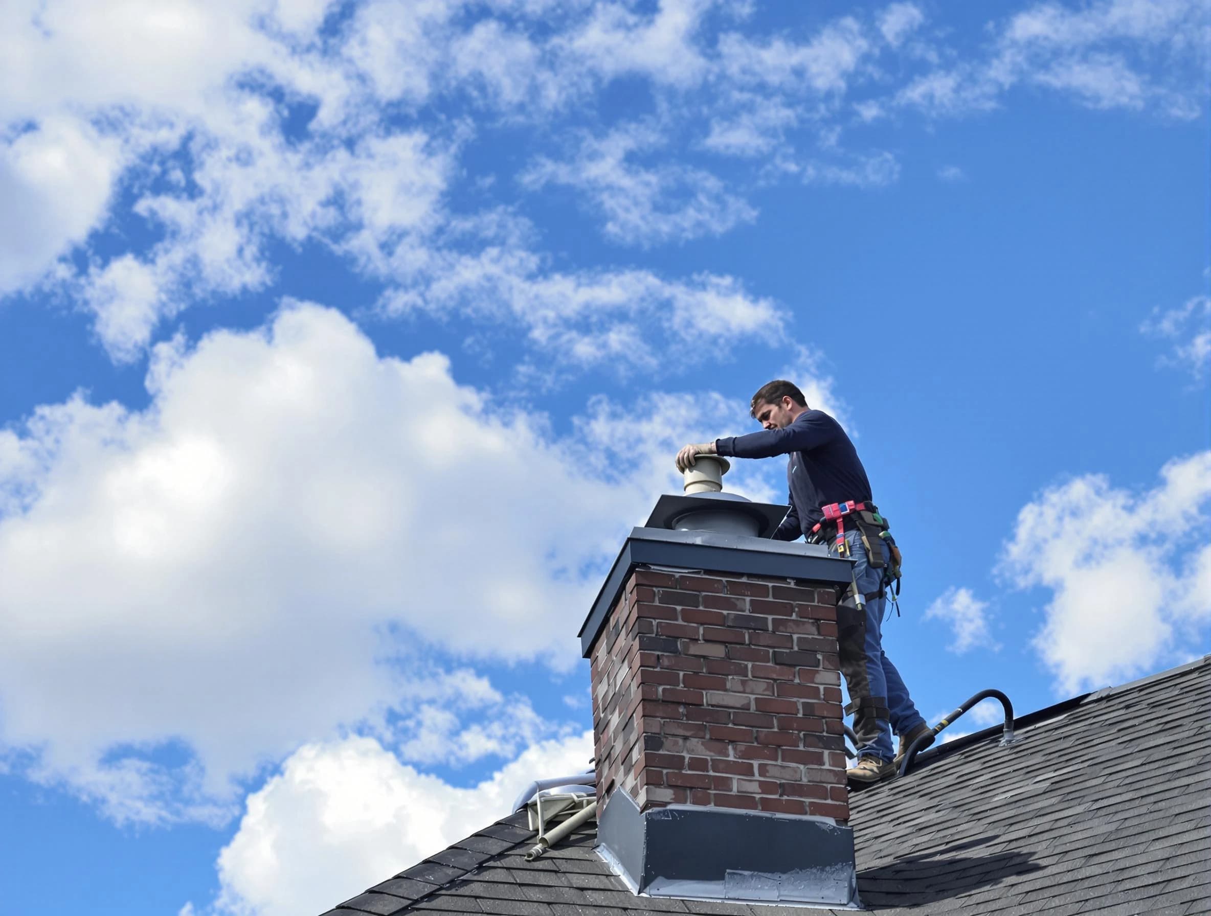 White House Chimney Sweep installing a sturdy chimney cap in White House, TN