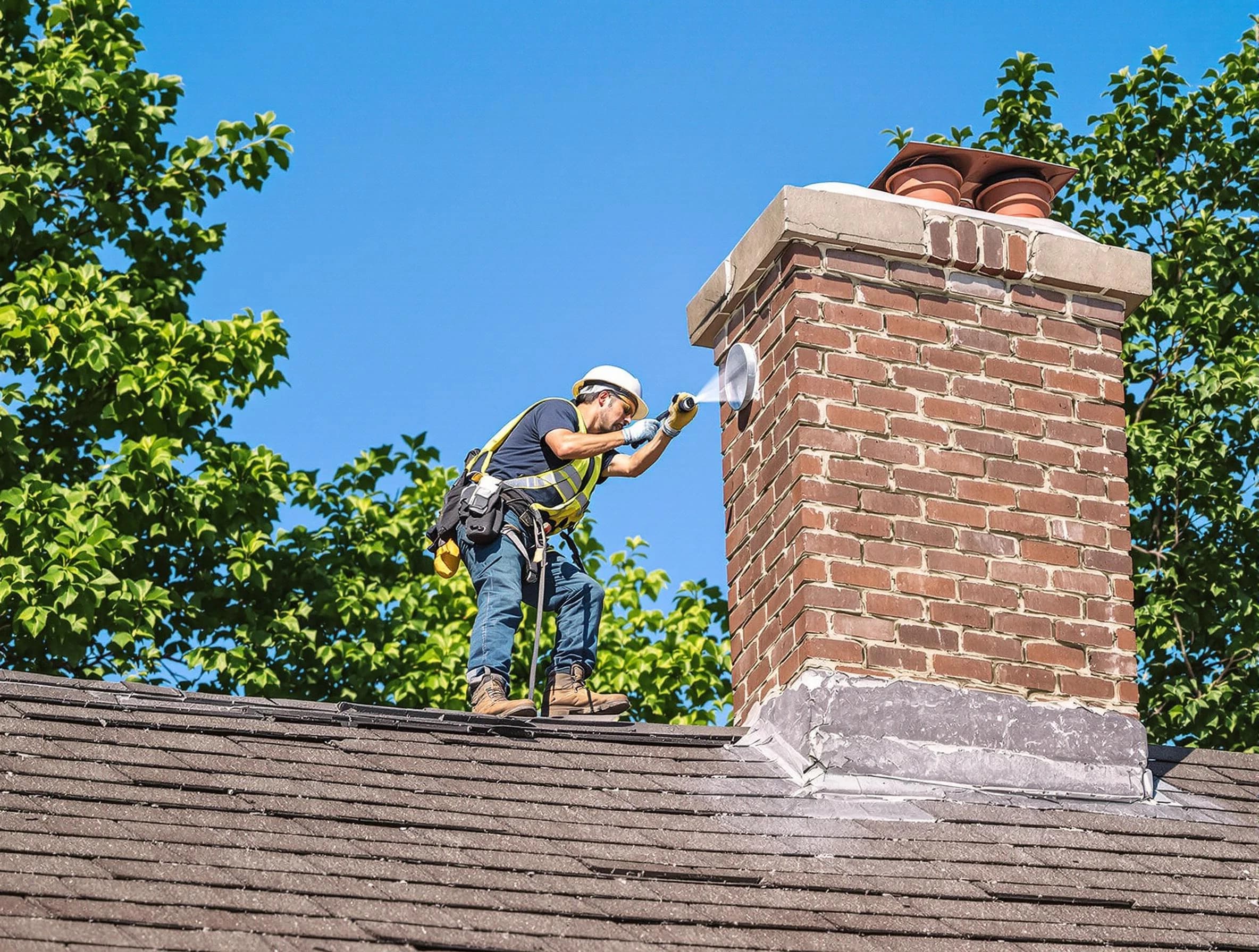 White House Chimney Sweep performing an inspection with advanced tools in White House, TN