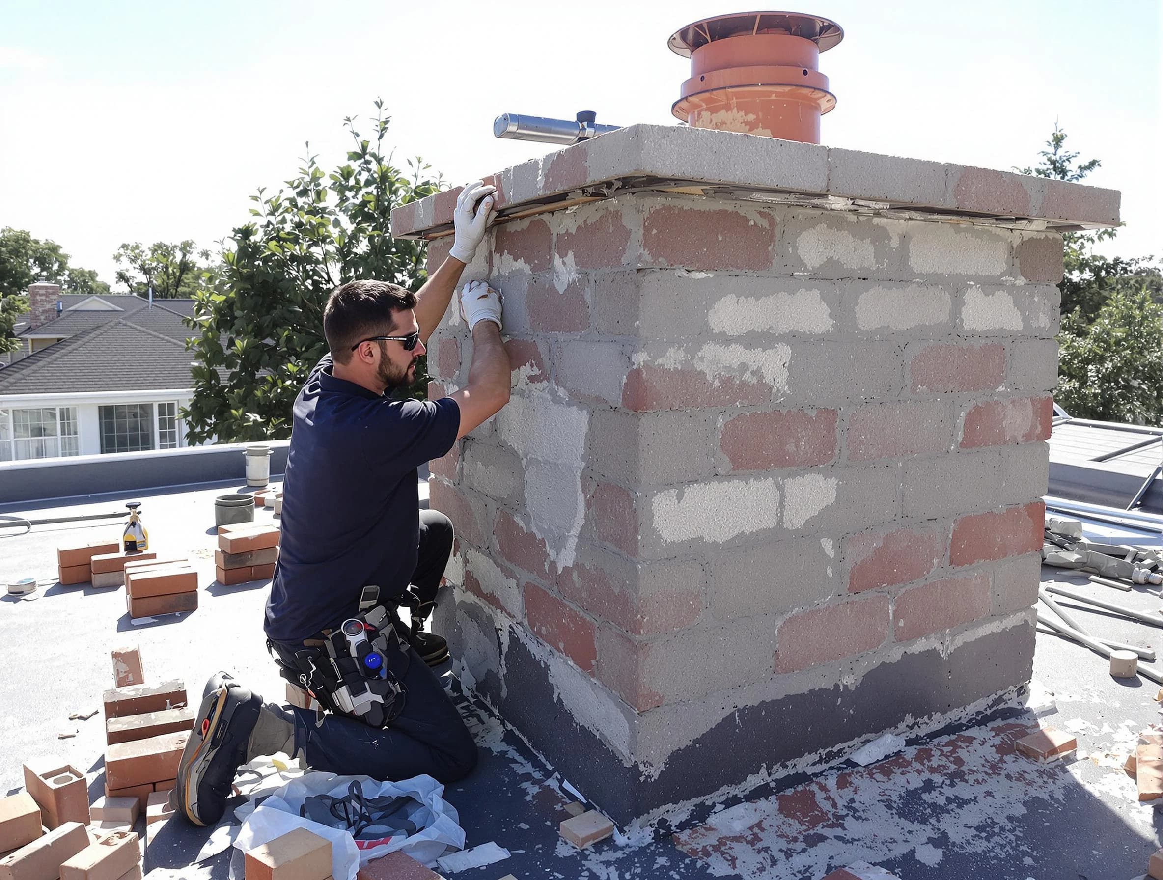 Advanced chimney repair process by White House Chimney Sweep in White House, TN