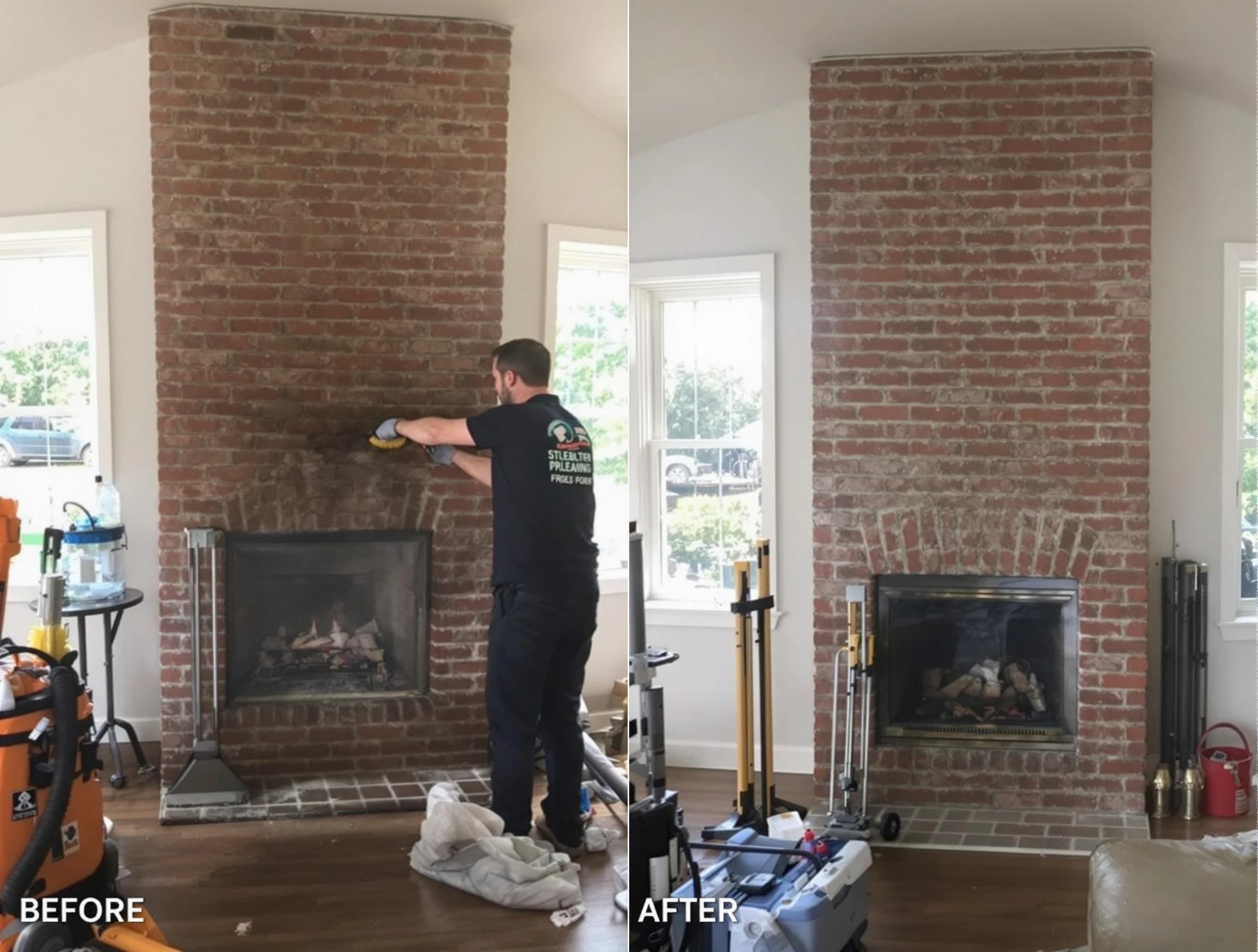 Finished chimney sweeping service by White House Chimney Sweep in White House, TN