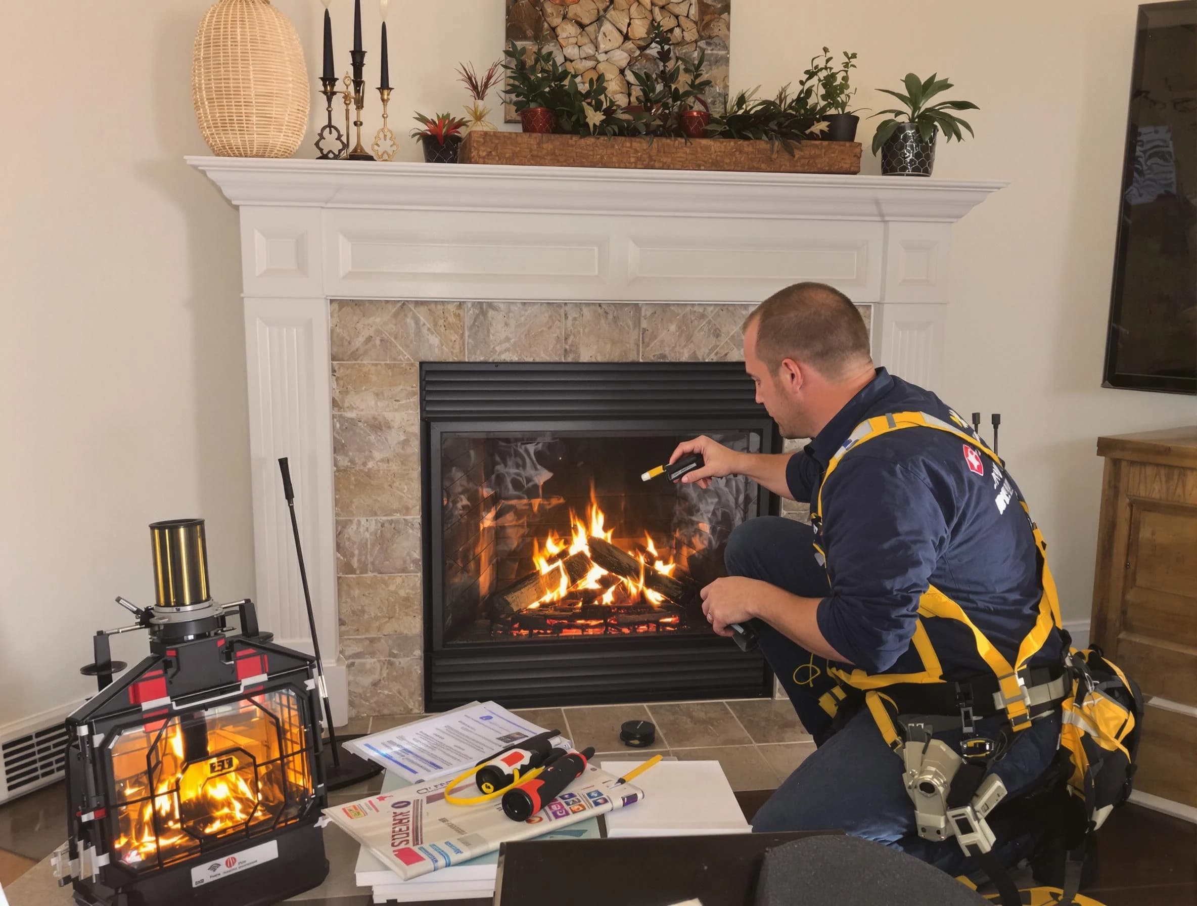 Safety-focused fireplace inspection by White House Chimney Sweep in White House, TN