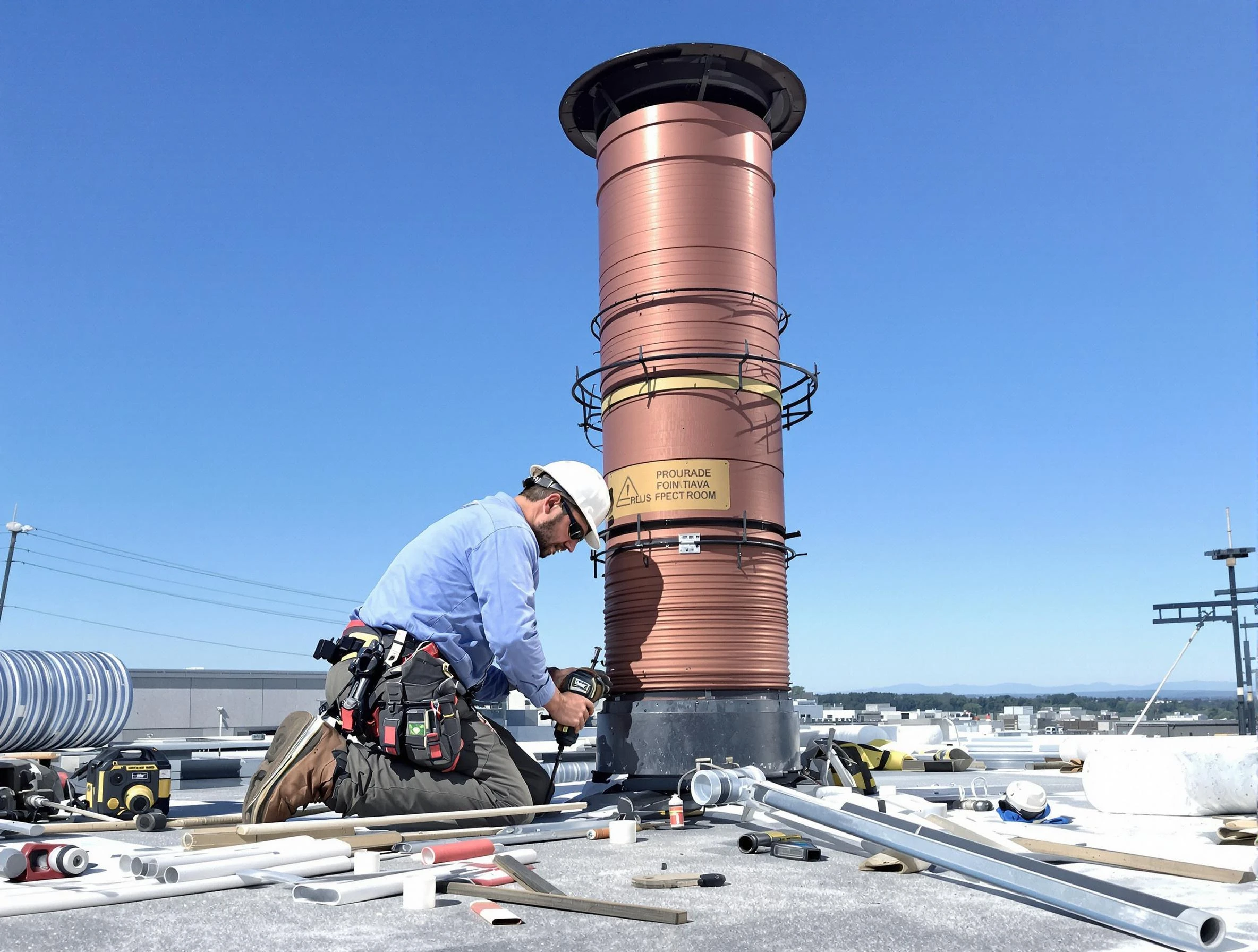 Installed chimney liner by White House Chimney Sweep in White House, TN