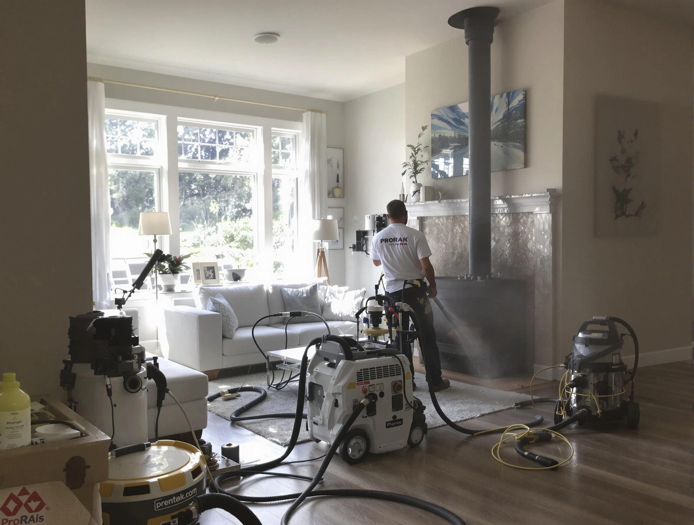 Soot removal service by White House Chimney Sweep for a fireplace in White House, TN